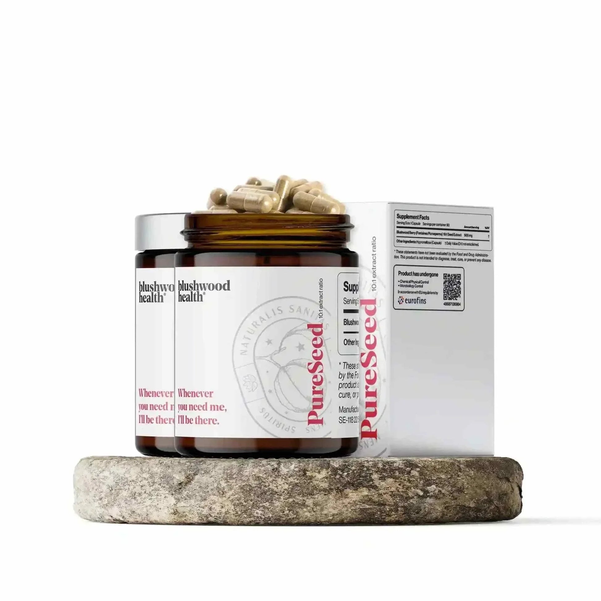 Blushwood Health EBC-46 tincture bottle side angle product photo
