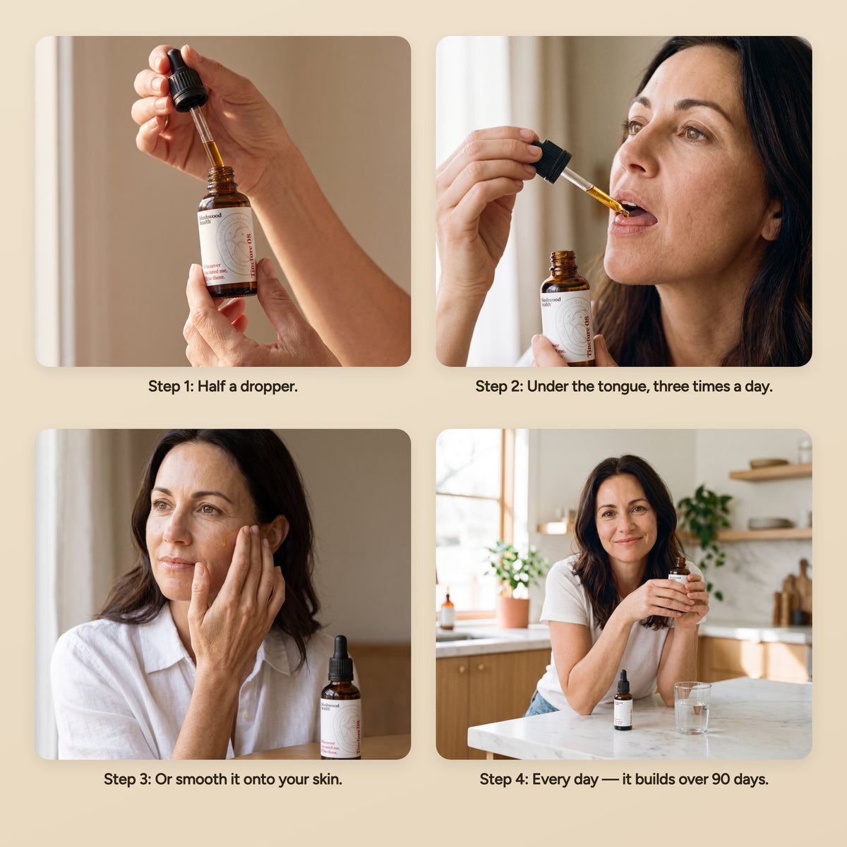 How to take Blushwood Berry Extract Tincture — under the tongue or on the skin